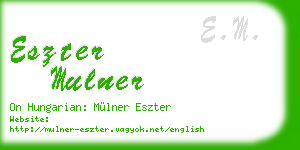 eszter mulner business card