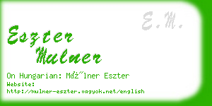 eszter mulner business card